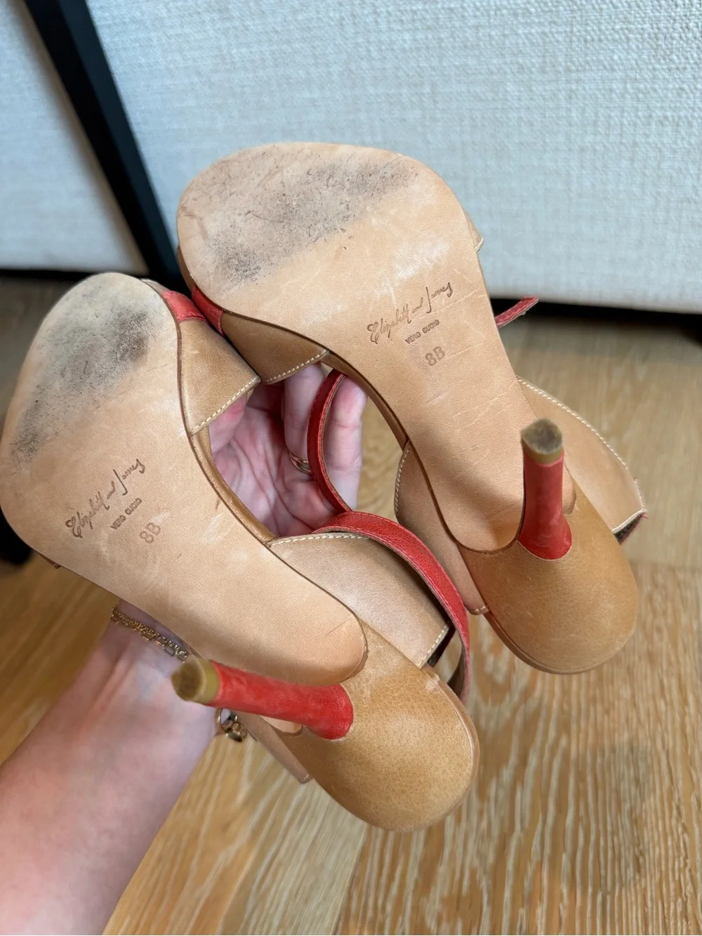 Elizabeth and James • Tan and Coral Heel